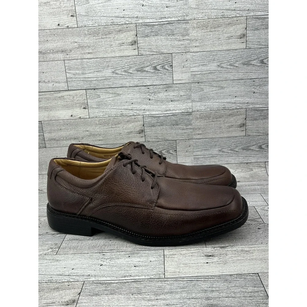 Florsheim Shoes Mens Size 9.5 Medium Brown Leather Sheepskin Lined Dress Brazil‎